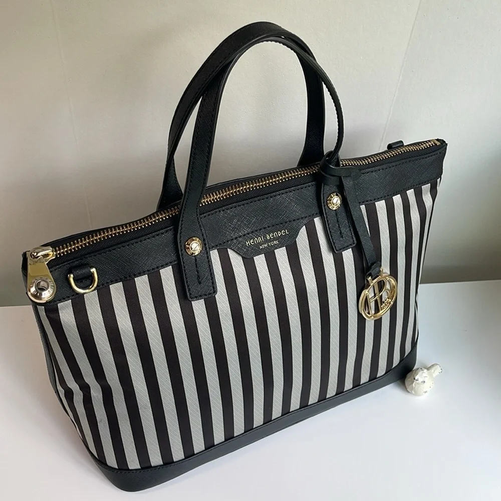 HENRI BENDEL Centennial Stripe Satchel Bag